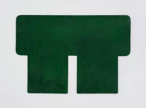 製品染めグリーン：札ケース（二つ折り財布）